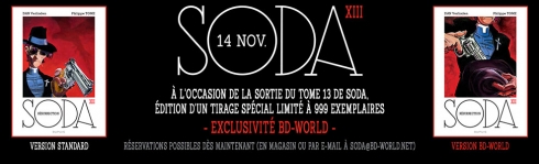 SODA T13 : Tirage BD-World 999 ex. (14/11/2014)
